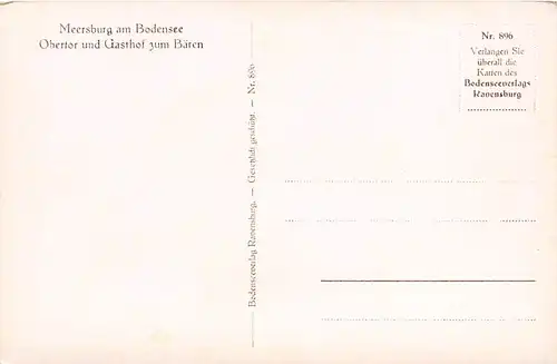 Meersburg am Bodensee Obertor und Gasthof zum Bären ngl 143.981