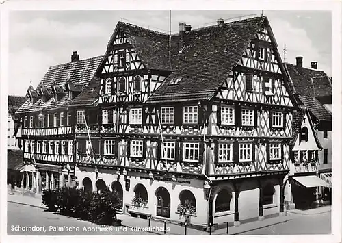 Schorndorf Palm'sche Apotheke und Künkelinhaus gl1946 141.305