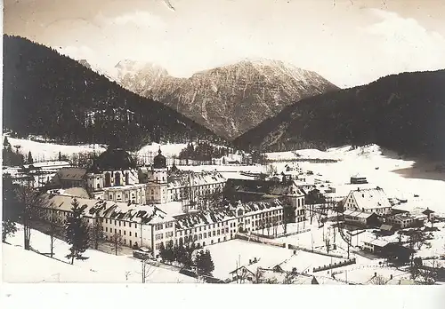 Ettal Kloster im Winter gl1926 C8878