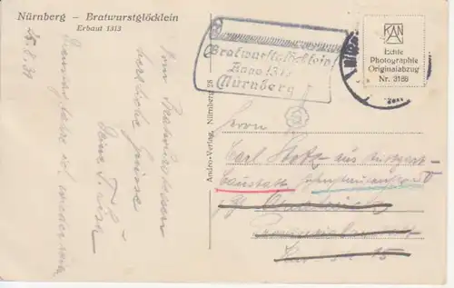 Nürnberg Bratwurstglöcklein Gastraum gl1931 216.826