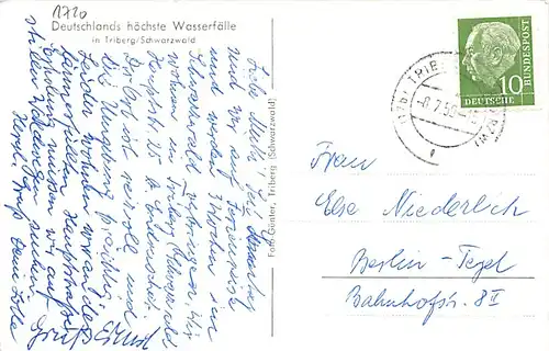 Triberg Wasserfälle gl1959 140.911