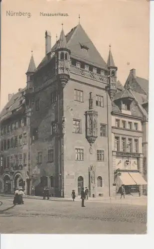 Nürnberg Nassauer Haus mit Tugendbrunnen gl1910 217.104