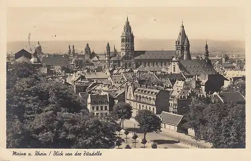 Mainz a.Rhein Blick von der Zitadelle gl1937 D1275