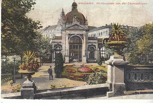 Wiesbaden Kochbrunnen von der Taunusstrasse gl1910 C8880