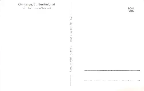 St. Bartholomä Königssee mit Watzmann-Ostwand ngl 143.922