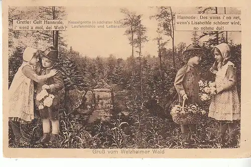 Gruß vom Welzheimer Wald Gretle und Hannesle gl1926 D0332