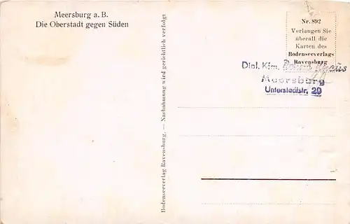 Meersburg/Bodensee Die Oberstadt gegen Süden ngl 140.998