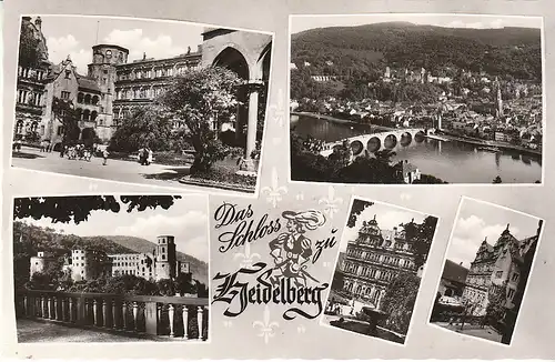 Gruß aus Heidelberg Mehrbildkarte ngl D0373