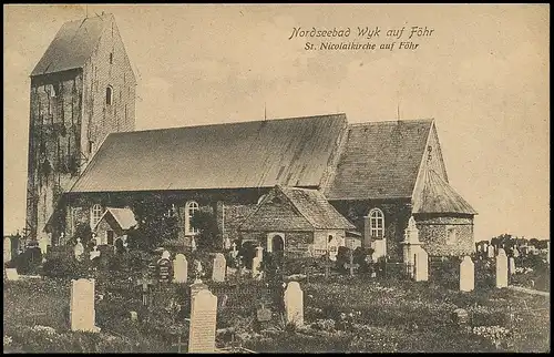 Nordseebad Wyk auf Föhr St. Nicolaikirche gl1925 140.037