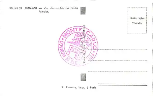 Monaco: Vue d'ensemble du Palais Princier ngl 144.815