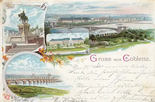 Gruss aus Coblenz Litho gl1901 D1335