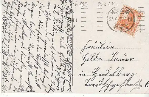 Mannheim Partie aus dem Friedrichspark gl1917 D0182