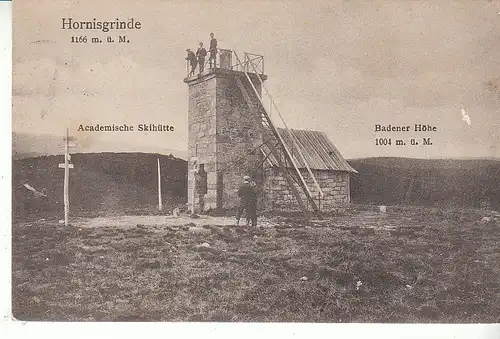 Hornishrinde Schwarzwald Badener Höhe mit Academischer Skihütte gl1910 D0433