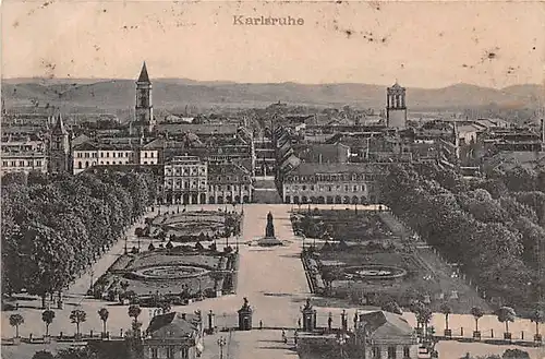 Karlsruhe Stadtpanorama gl1908 140.606