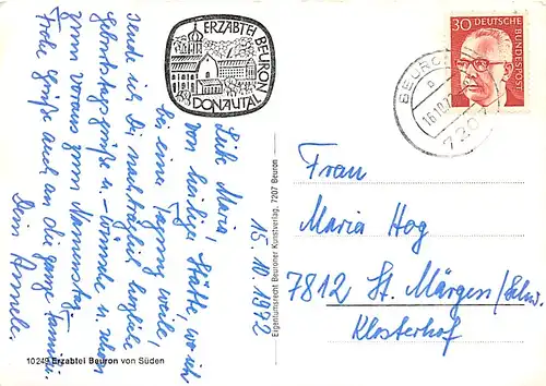Beuron Erzabtei von Süden gl1972 141.933
