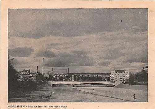 Pforzheim Blick zur Stadt mit Hindenburgbrücke ngl 140.632