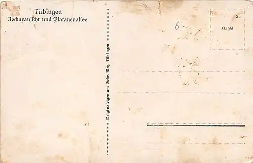 Tübingen Neckaransicht und Platanenallee ngl 145.013