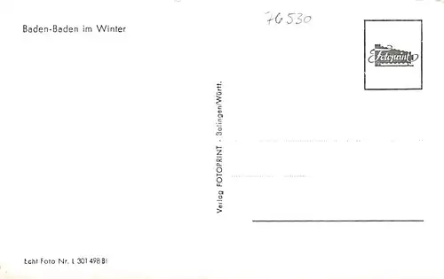 Baden-Baden Partie im Winter ngl 140.711