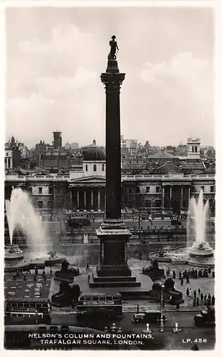 England: London Trafalgar Square Nelson's Column and fountains ngl 147.282