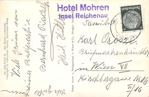 Insel Reichenau vom Flugzeug aus gl1936 140.835