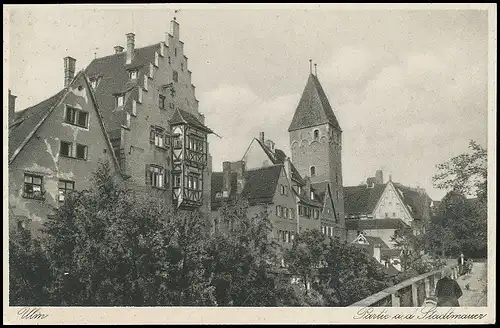 Ulm Partie an der Stadtmauer ngl 140.022