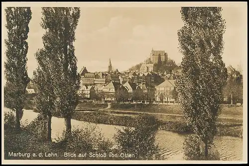 Marburg an der Lahn Blick auf das Schloss von Osten ngl 140.052