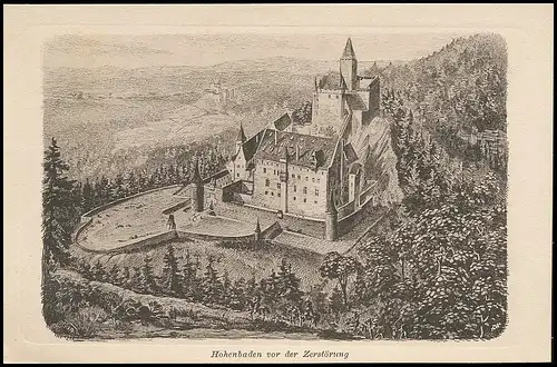 Hohenbaden vor der Zerstörung ngl 140.069