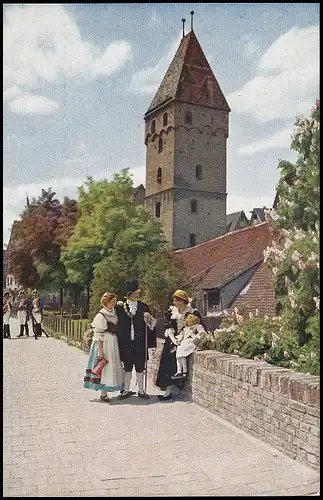 Ulm a.D. Metzgerturm mit Stadtmauer ngl 140.091