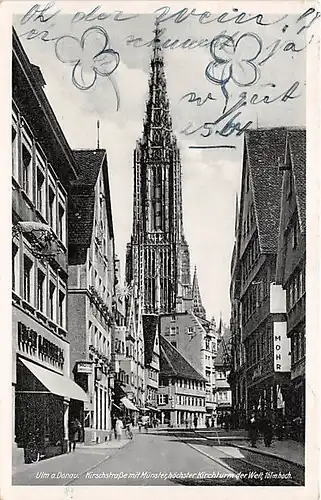 Ulm a.D. Hirschstraße mit Münster gl1936 142.771