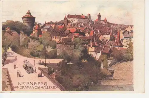Nürnberg Panorama vom Hallertor gl1906 217.116
