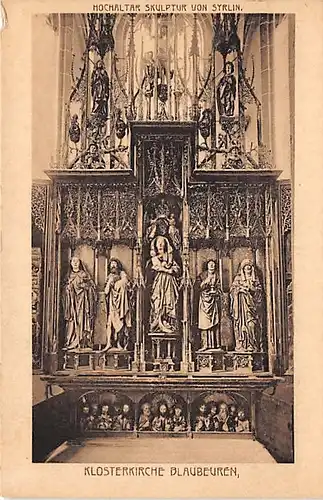 Blaubeuren Klosterkirche Hochaltar Skulptur von Syrlin ngl 142.851