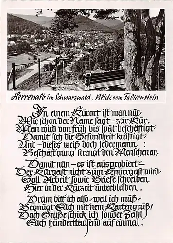 Herrenalb im Schwarzwald Blick vom Falkenstein ngl 140.524