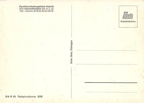 Sasbachwalden Familienerholungsheim Hohritt ngl 140.534