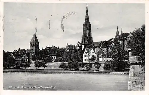 Ulm a.D. Donaupartie mit Inselspitze gl1937 142.796