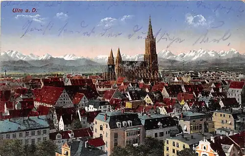 Ulm a.D. Panorama feldpgl1916 142.836