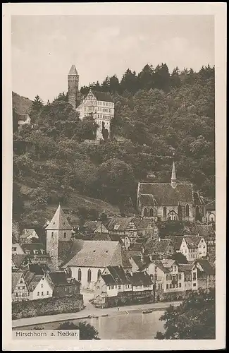 Hirschhorn am Neckar Blick auf die Stadt und das Schloss ngl 140.179