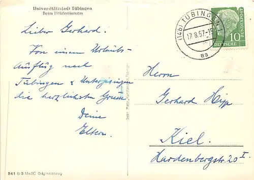 Tübingen Beim Hölderlinturm gl1957 142.388