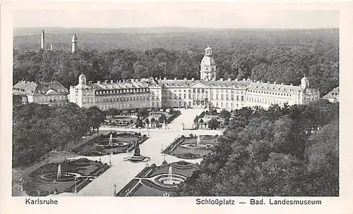 Karlsruhe Schlossplatz Badisches Landesmuseum ngl 140.617