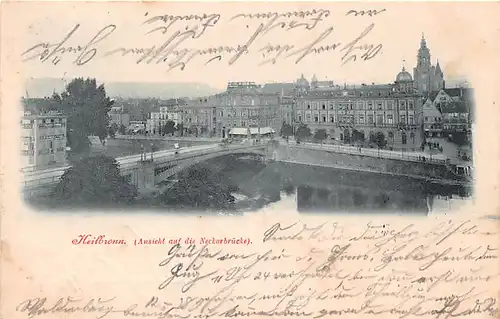 Heilbronn a.N. Blick zur Neckarbrücke gl1900 141.858