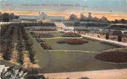 Milwaukee, Wisconsin Sunken Garden Mitchell Park gl1914 144.133