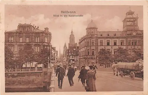 Heilbronn Blick in die Kaiserstraße feldpgl1917 141.909