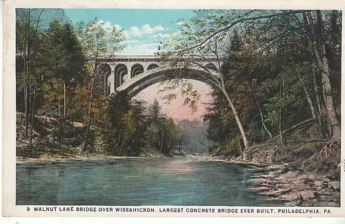 USA Philadelphia, PA, Walnut Lane Bridge over River Wissahickon gl1930 C9069