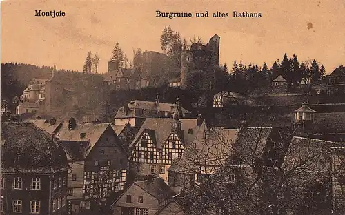 Montjoie/Monschau Burgruine und altes Rathaus feldpgl1915 145.757