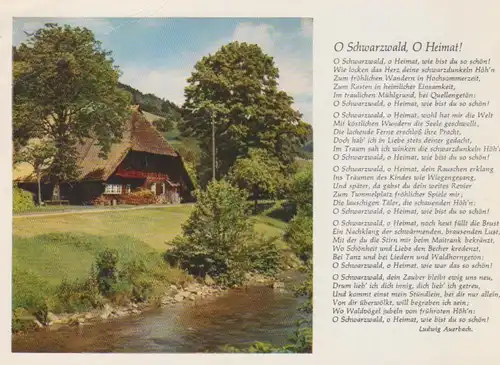 O Schwarzwald, O Heimat mit Liedtext von Ludwig Auerbach ngl 217.747