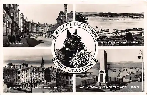 Schottland: Glasgow - Bay St, Port, John Wood St, War Memorial gl1956 146.908