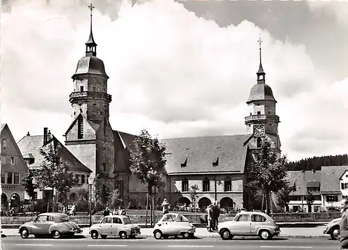 Freudenstadt Marktplatz mit Stadtkirche gl1967 142.185