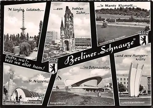 Berlin - Mehrbildkarte Berliner Schnauze gl1961 145.179