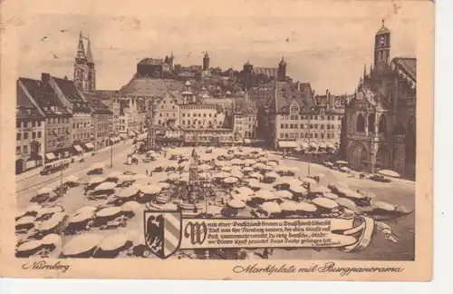 Nürnberg Marktplatz mit Burgpanorama gl19? 217.096