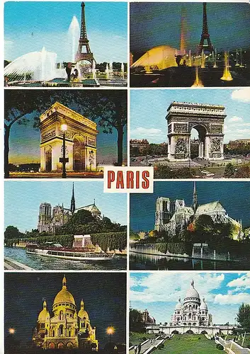 Paris La Tour Eiffel Mehrbildkarte ngl C9449