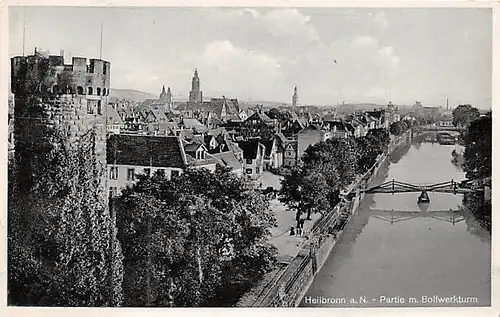 Heilbronn a.N. Partie mit Bollwerkturm gl1935 141.845